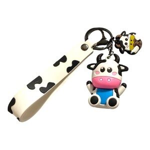Adorable Cow Keychain Bag Charm – Moo-dy Cute Accessory! 🐮